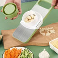 Ultimate Multi-Functional Vegetable Slicer: Adjustable Stainless Steel Blades, Comfortable Grip, and Safety Features for Effortless Meal Prep