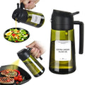 Must-Have Kitchen Essential! 16Oz Light-Blocking Olive Oil Dispenser & Sprayer in Dark Glass – Protects Freshness, Perfect for Air Fryer, Baking, BBQ, and Salads. 2-In-1 Healthy Cooking Tool for Effortless Control and Mess-Free Pouring! Utensils