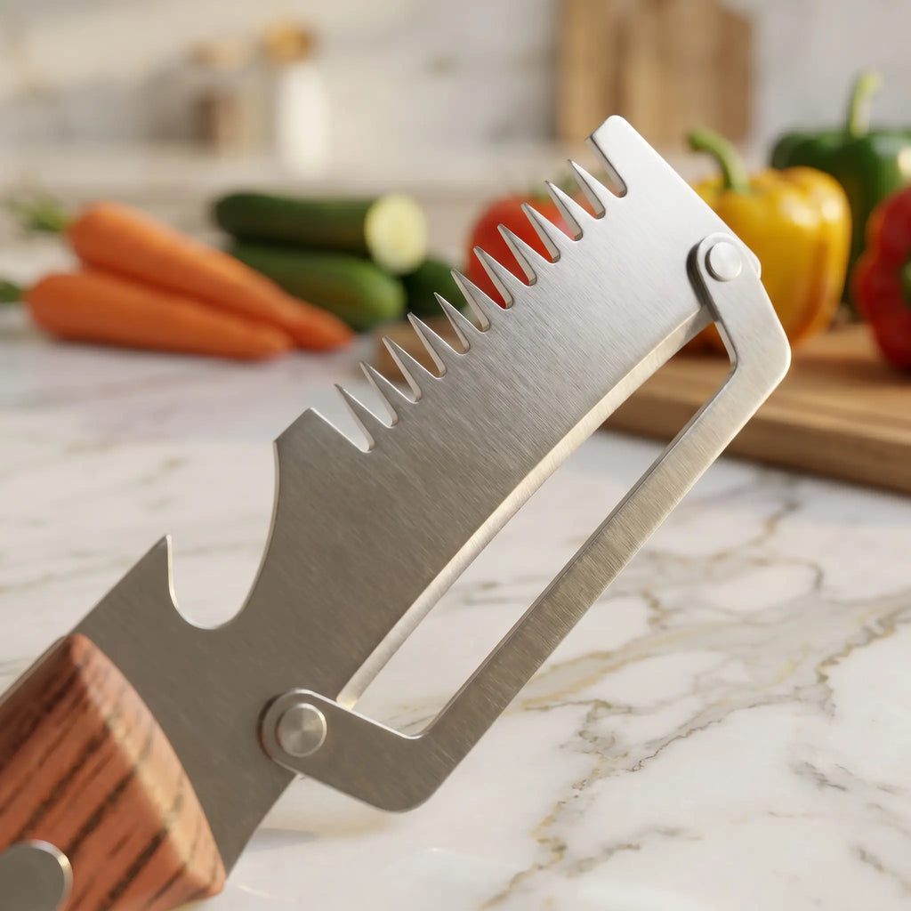 Transform Your Cooking Experience with the 2-Piece Premium 3-in-1 Kitchen Peeler – Heavy Duty Stainless Steel Multi-Tool with Ultra Sharp Vegetable Peeler, Julienne Shredder, and Convenient Bottle Opener!